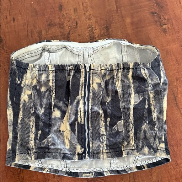 Denim Stylish Bustier Top - Picture 2 of 3